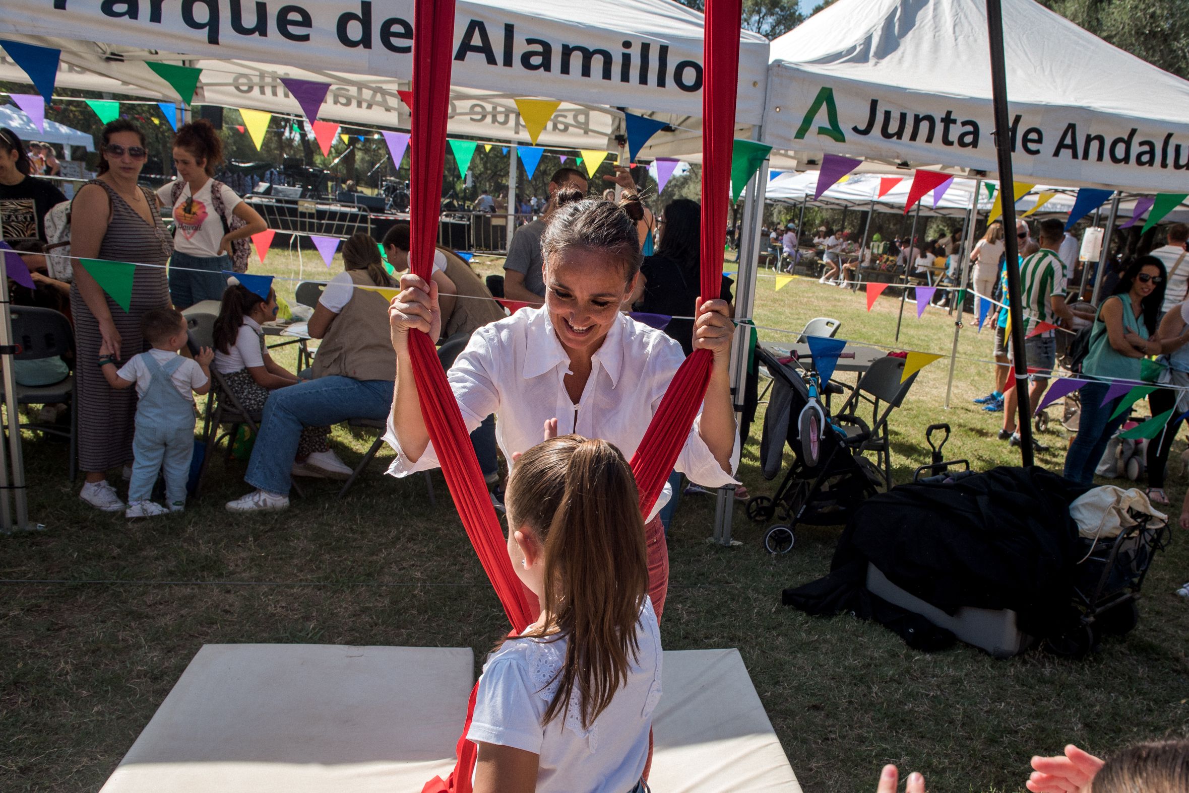 El Alamillo, en un acto festivo con niños organizado por el parque el pasado mes de octubre.