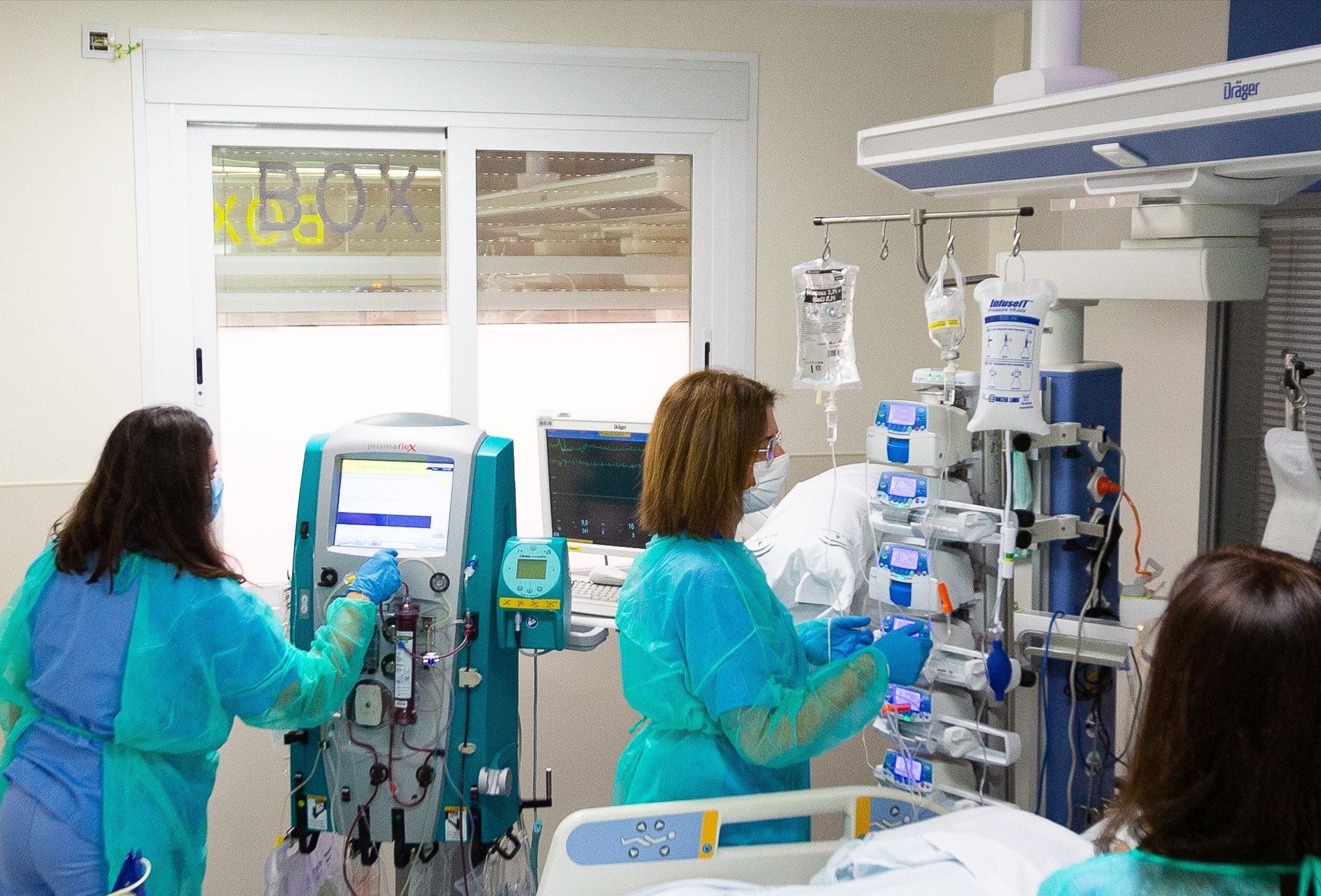 Trabajadoras del Hospital Valme, del Área de Gestión Sanitaria Sur de Sevilla. 
