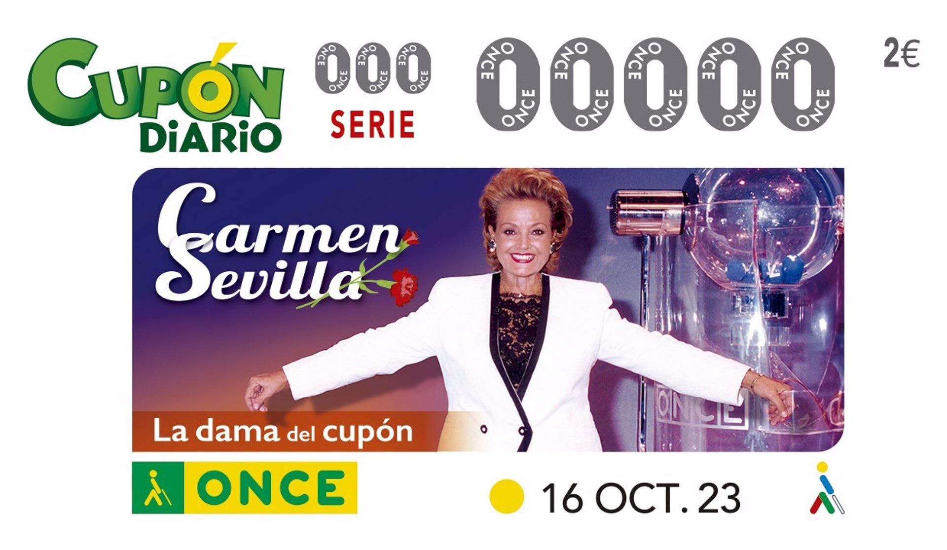 El cupón dedicado a Carmen Sevilla.