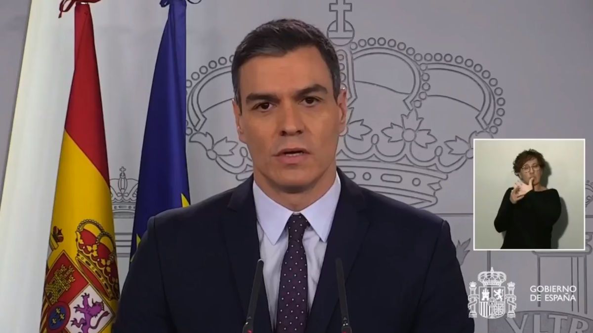 Pedro Sánchez, durante su intervención. FOTO: MONCLOA
