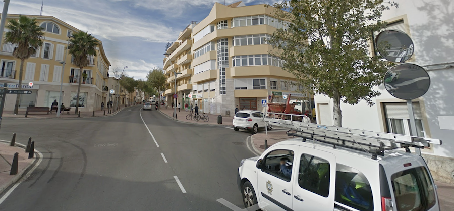 Calles de Mahón, en Mallorca, donde trabajaba sin contrato el inmigrante.