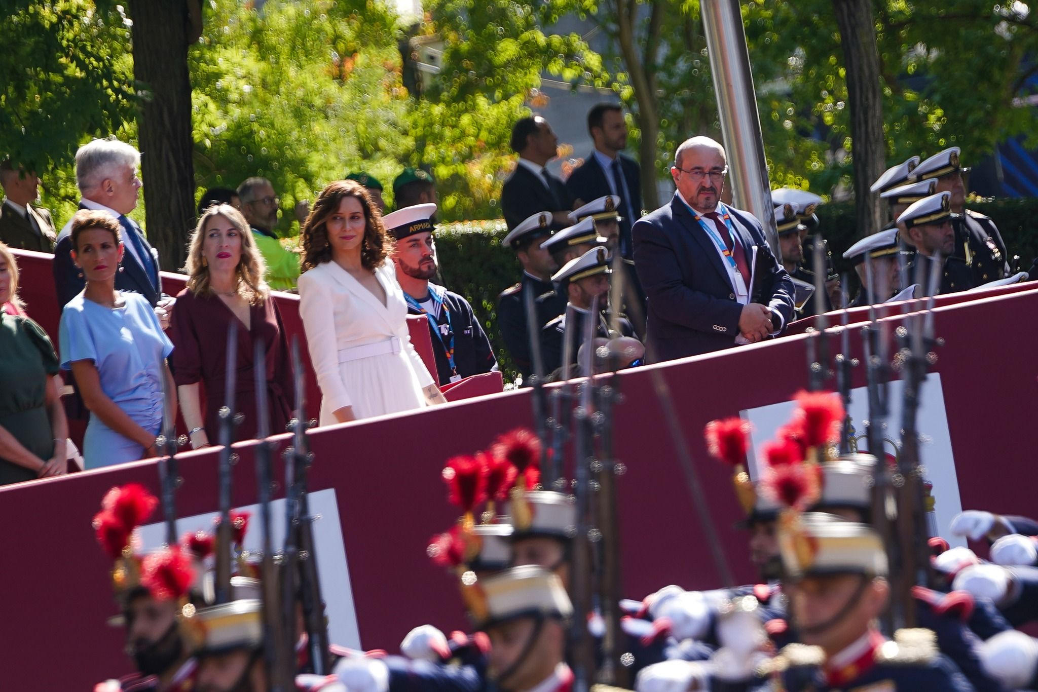 Isabel Díaz Ayuso, en el desfile del 12 de octubre.