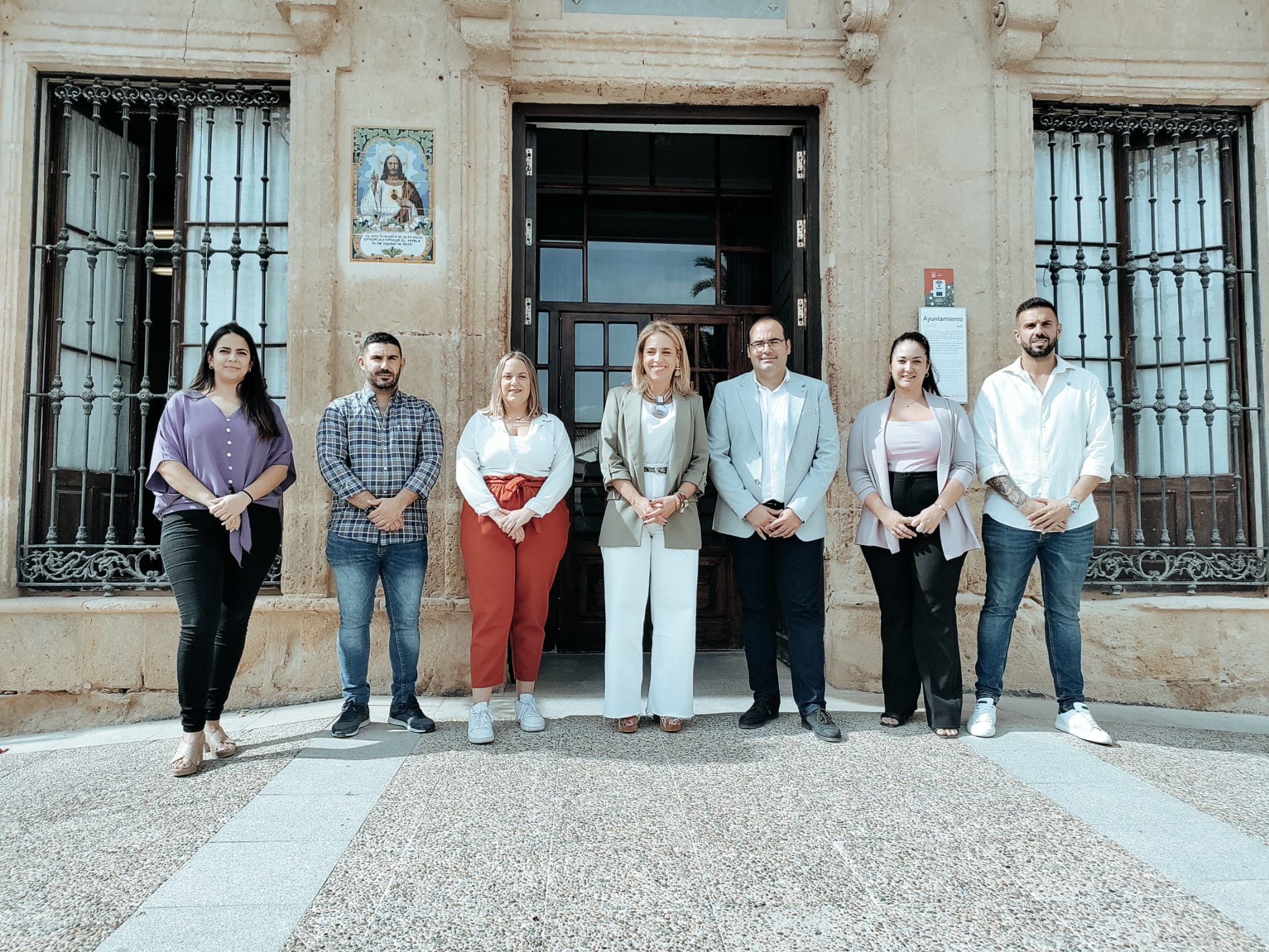 Visita de la presidenta de la Diputación de Cádiz, Almudena Martínez a Bornos.