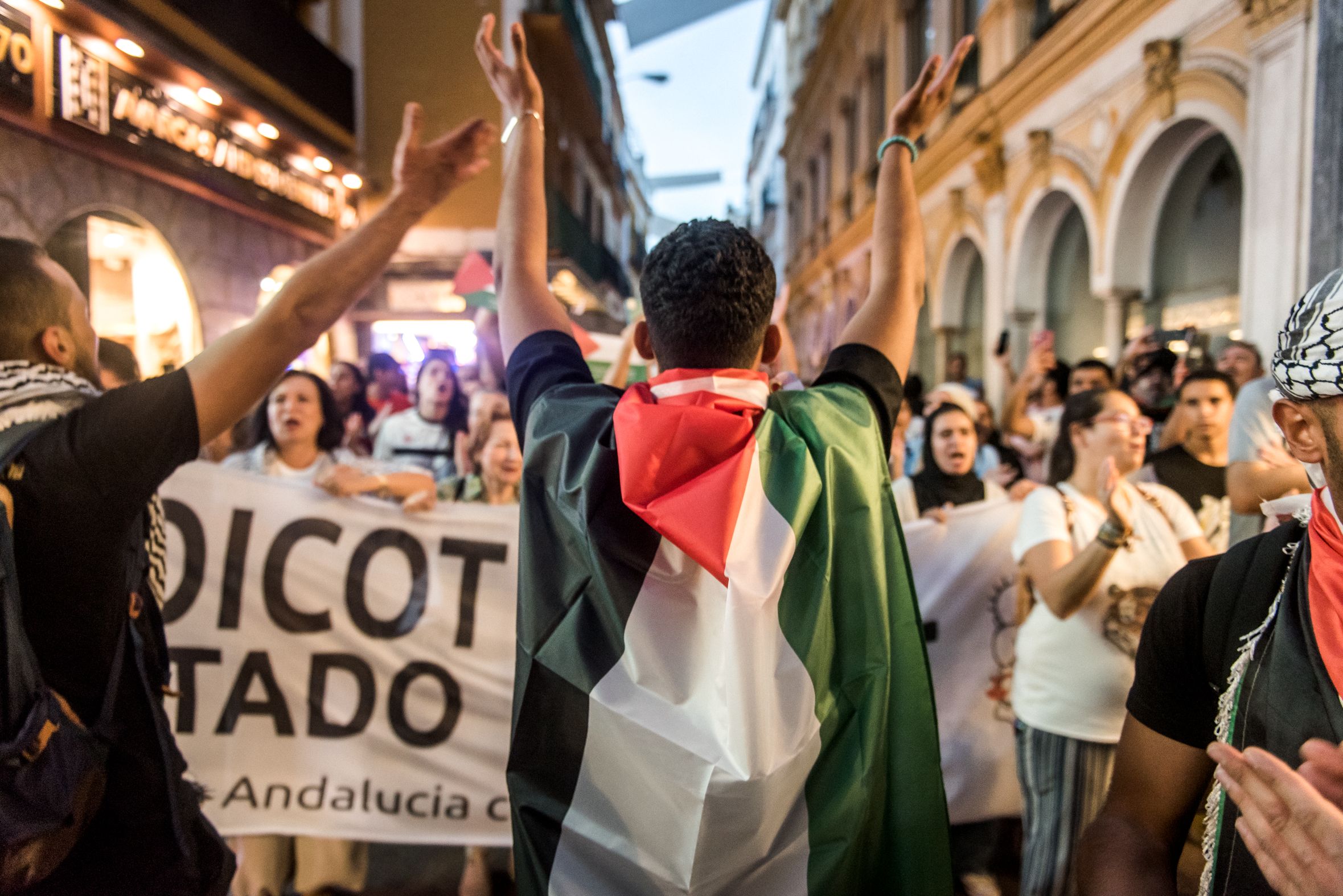 Concentración de apoyo a Palestina en Sevilla.