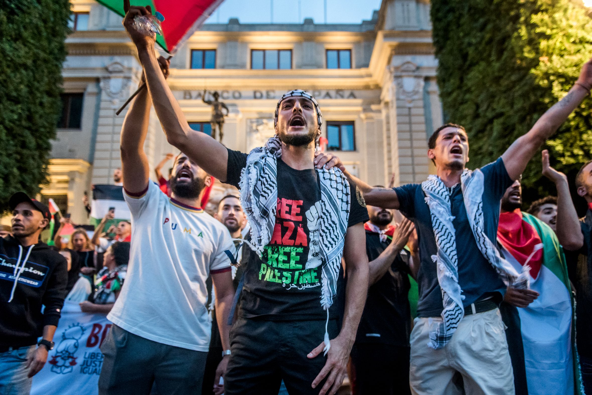 Concentración en Sevilla por Palestina en una imagen reciente.