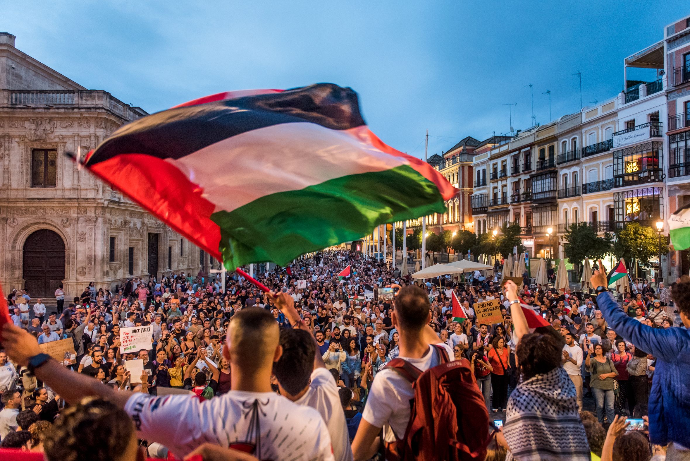Una marcha en apoyo a Palestina celebrada en Sevilla.