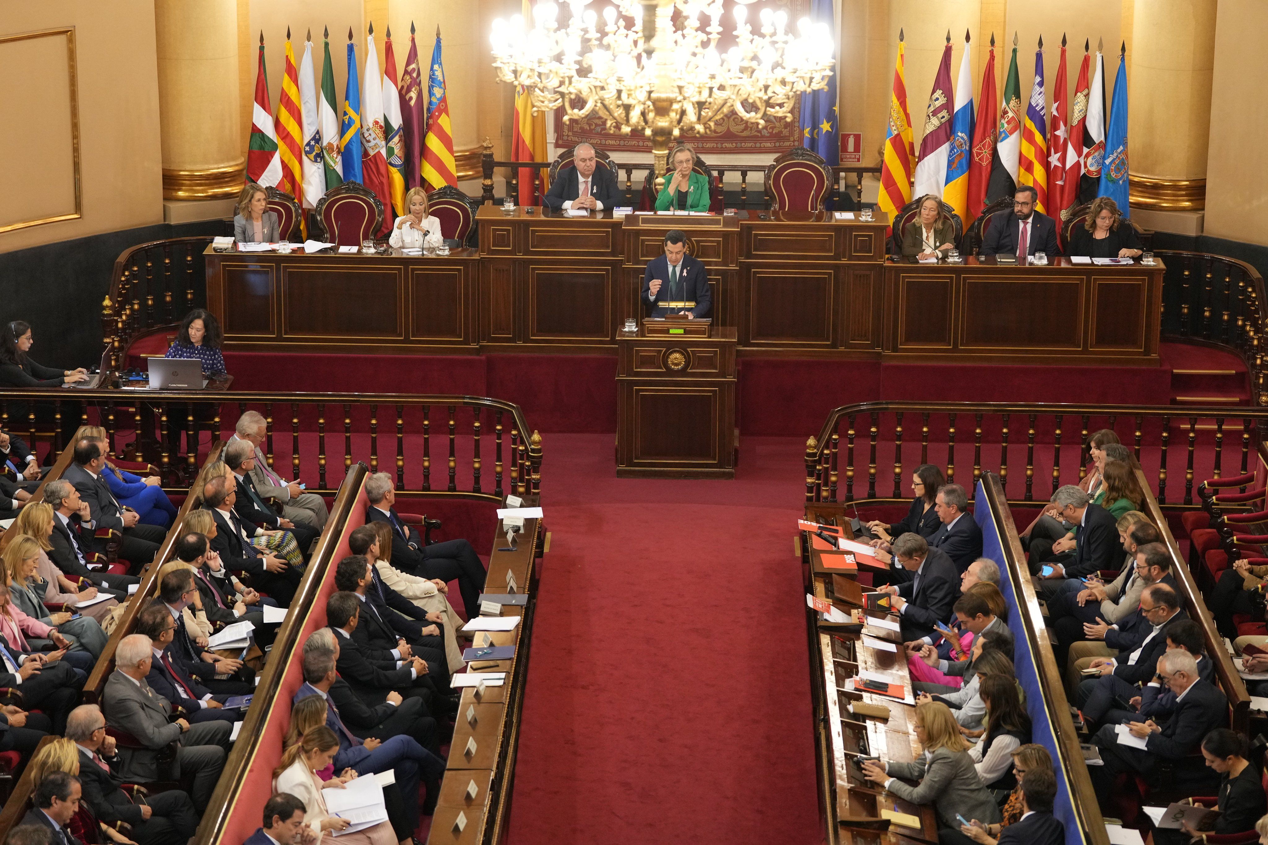 Pleno del Senado durante la intervención de Moreno.