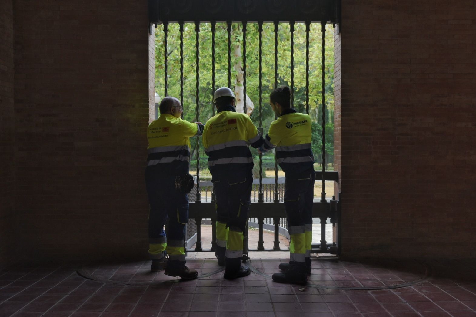 Así está el parque de María Luisa este lunes.