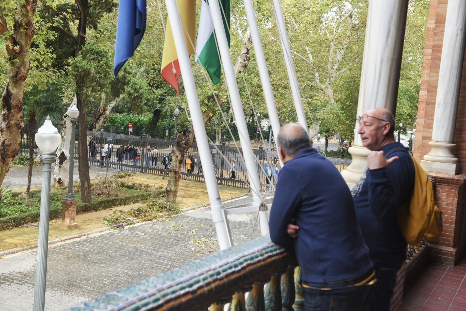 Así está el parque de María Luisa este lunes.