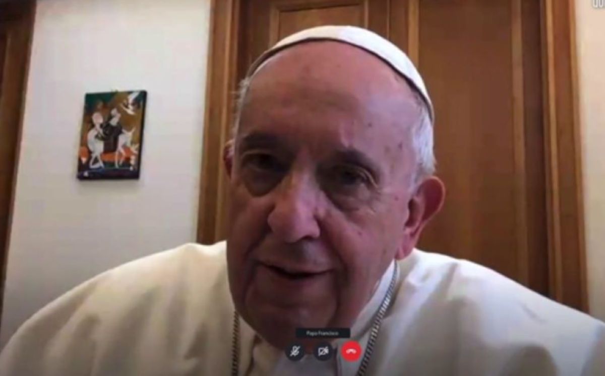 El Papa Francisco, durante su videollamada con Jordi Évole. FOTO: LASEXTA