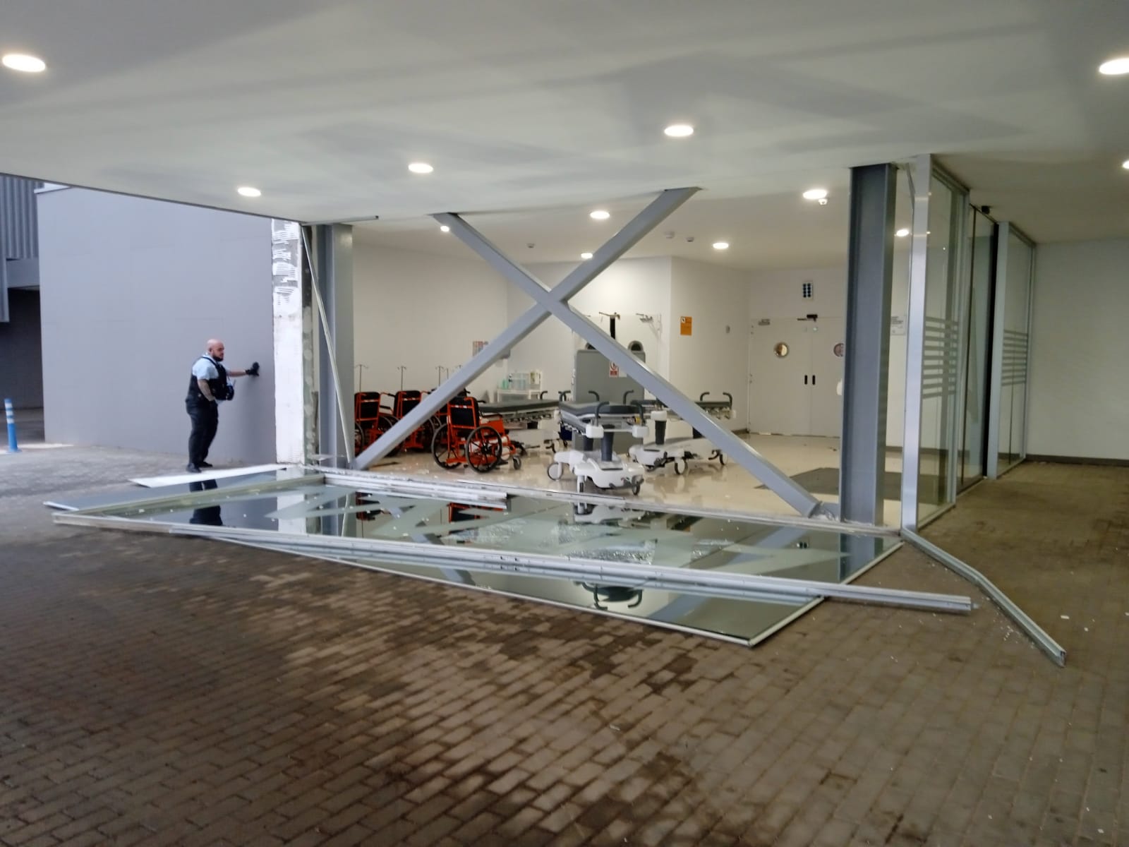 Imagen del Antiguo Hospital Militar tras el temporal.