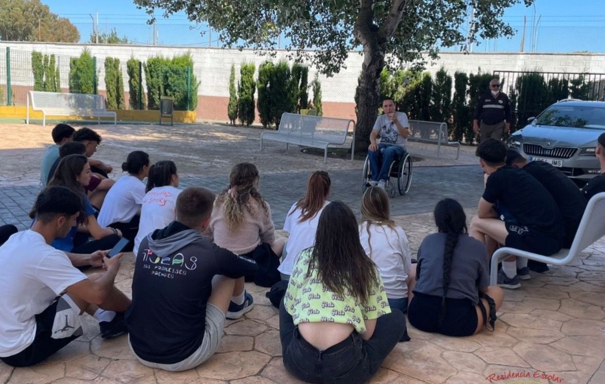Alumnos de la residencia El Picacho de Sanlúcar.