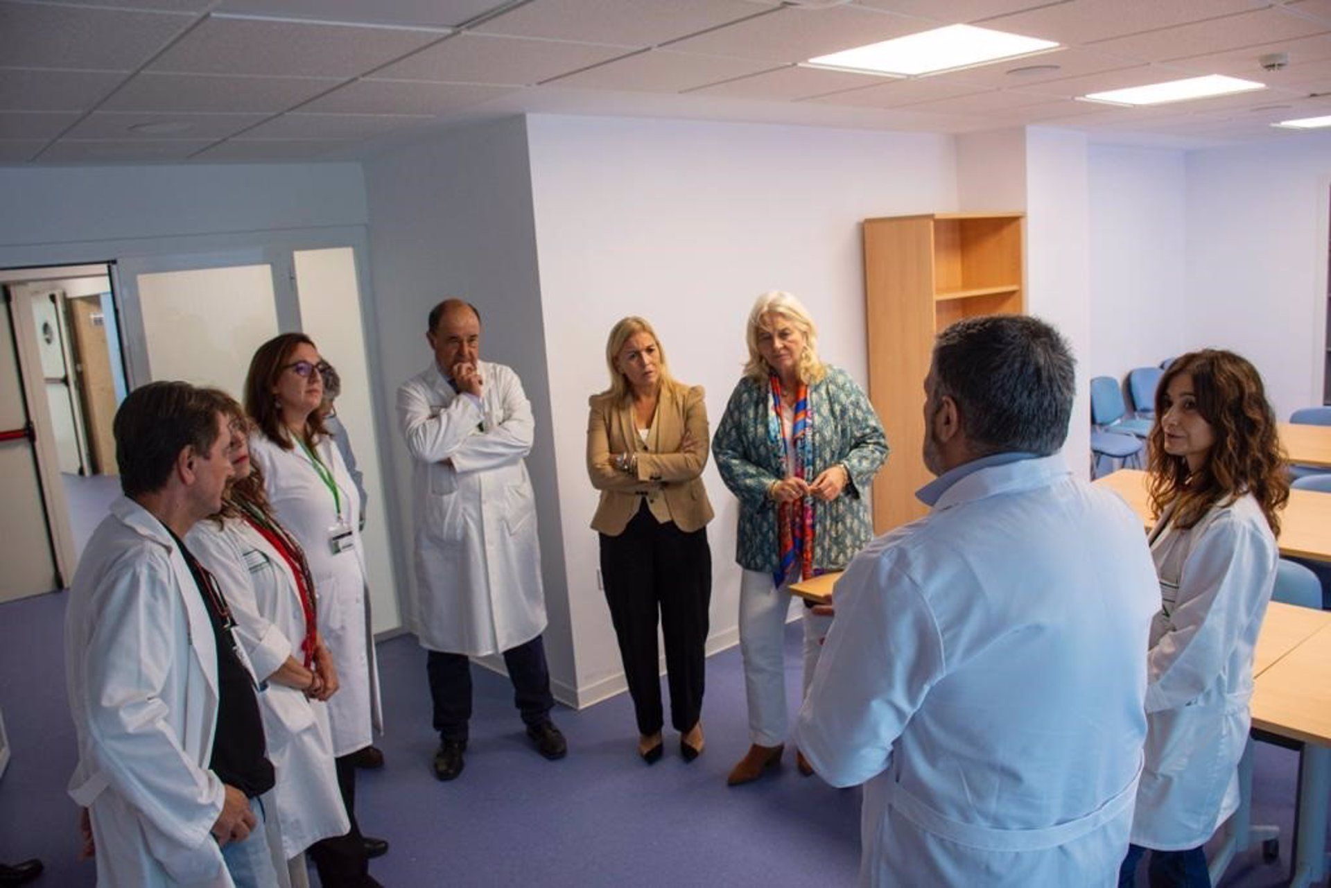 Mercedes Colombo y Eva Pajares en el Hospital San Carlos, en San Fernando, referente para tratar lesiones medulares o daño cerebral.
