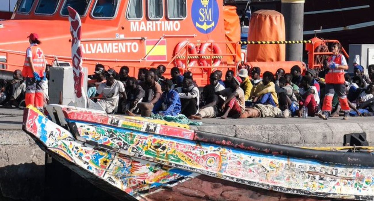 Migrantes llegados a Canarias en una imagen reciente.