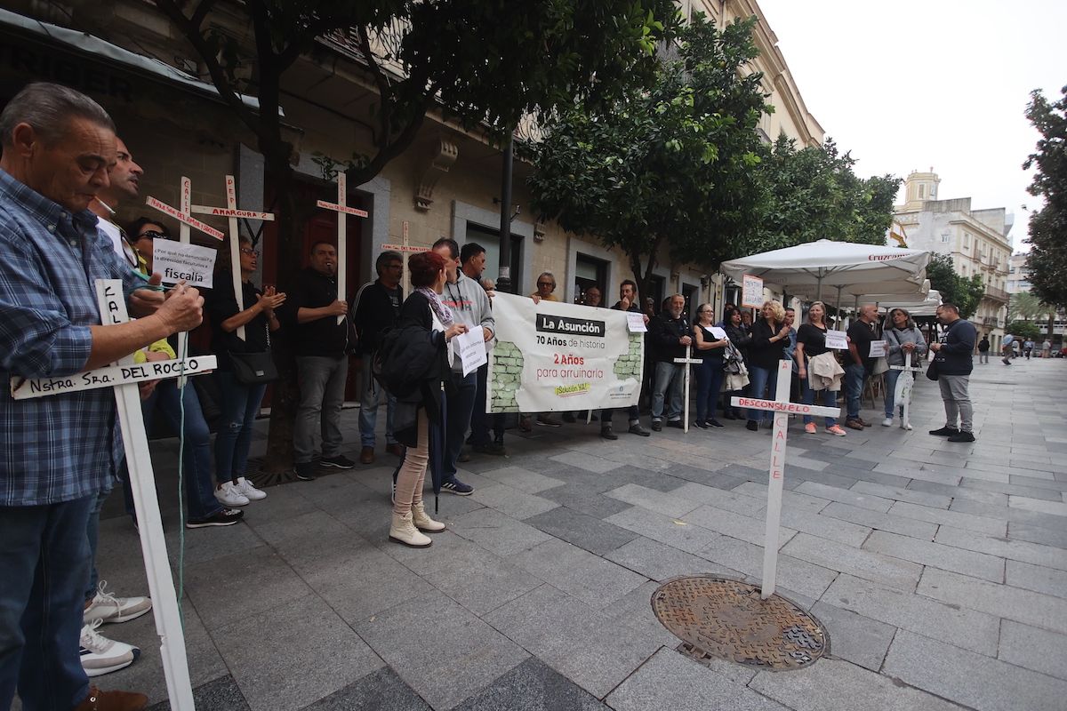 Protesta de los vecinos de la Asunción en Jerez.
