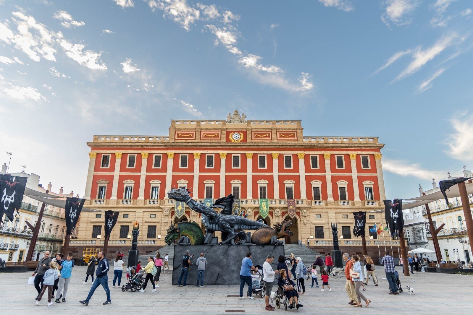 Decoración de la Plaza del Rey de San Fernando.