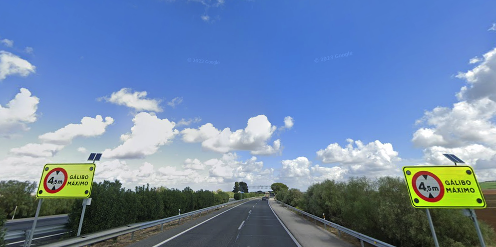 La autopista AP-4, entre Sevilla y Cádiz, en una imagen de Google Maps.