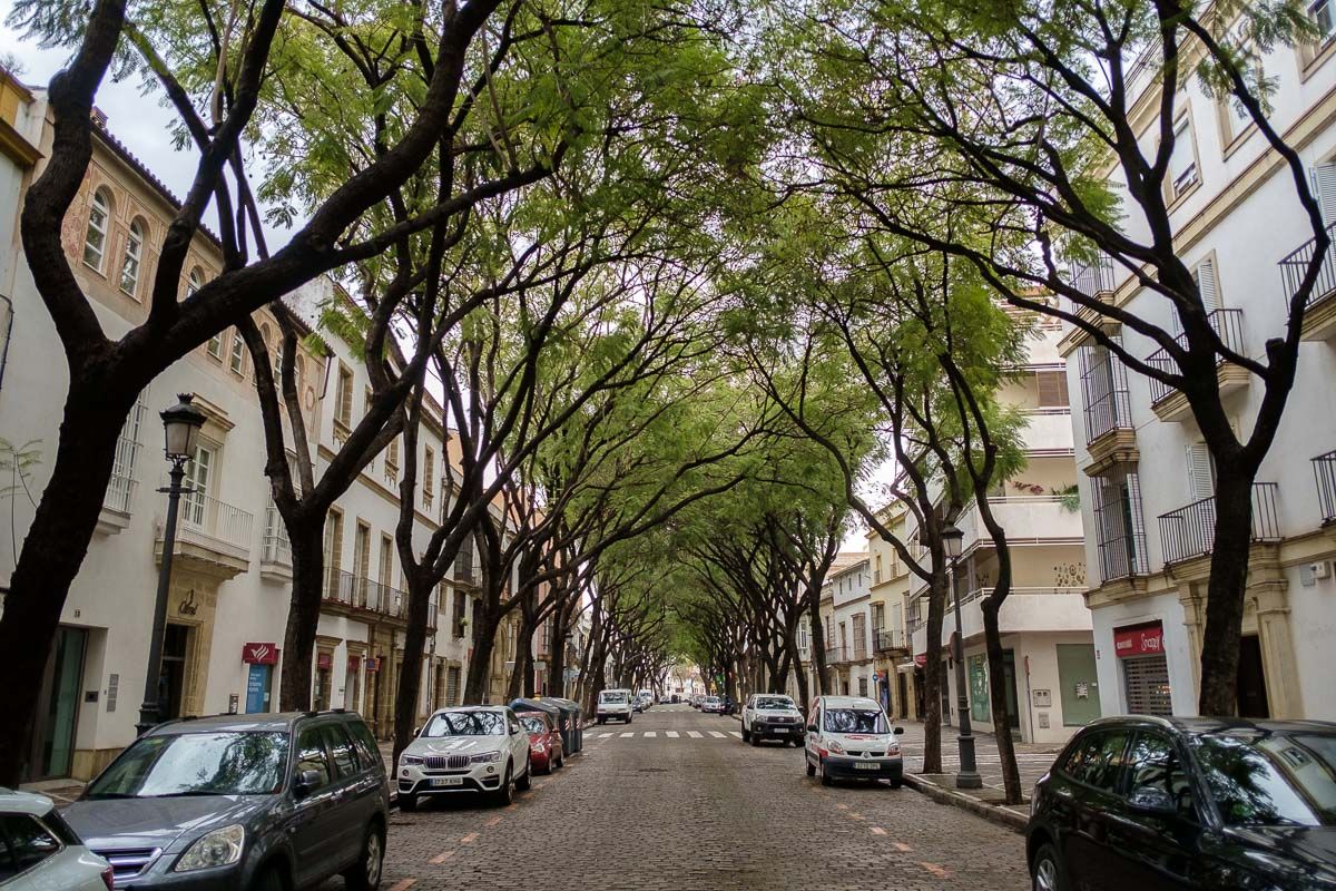 La calle Porvera, totalmente vacía por la cuarentena. FOTO: MANU GARCÍA.