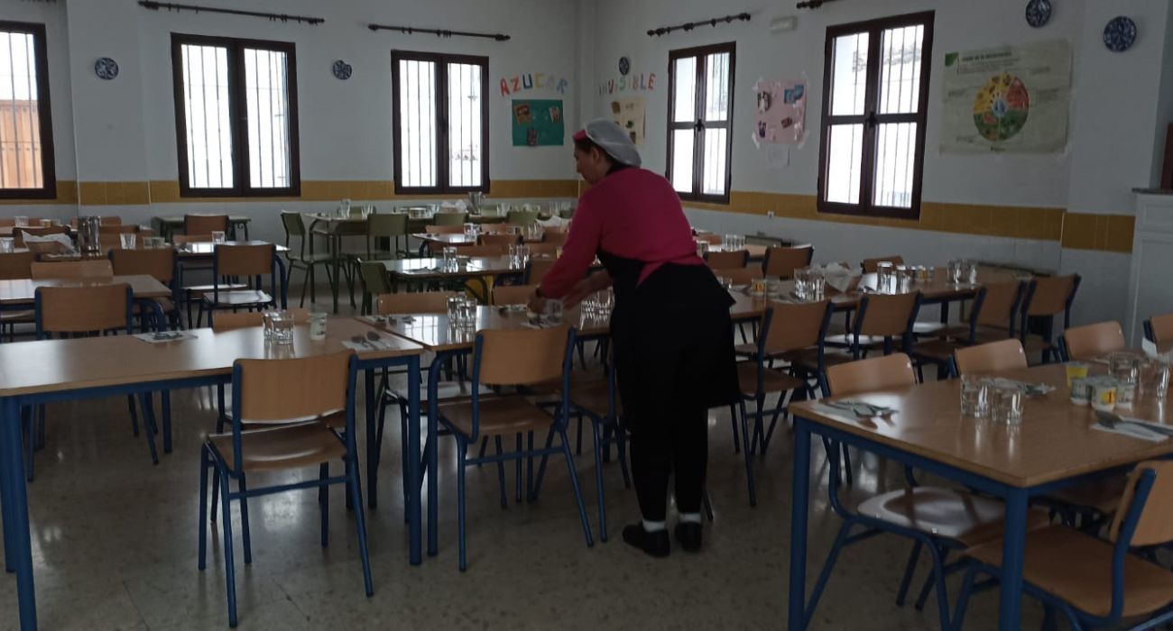 Un comedor de un colegio de la Sierra de Cádiz.