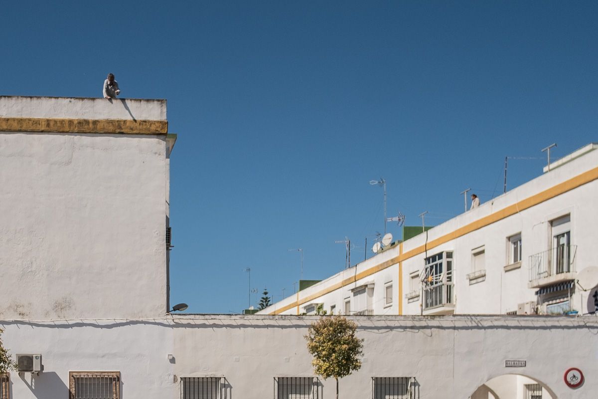 Vista de unas azoteas, durante el estado de alarma. FOTO: MANU GARCÍA