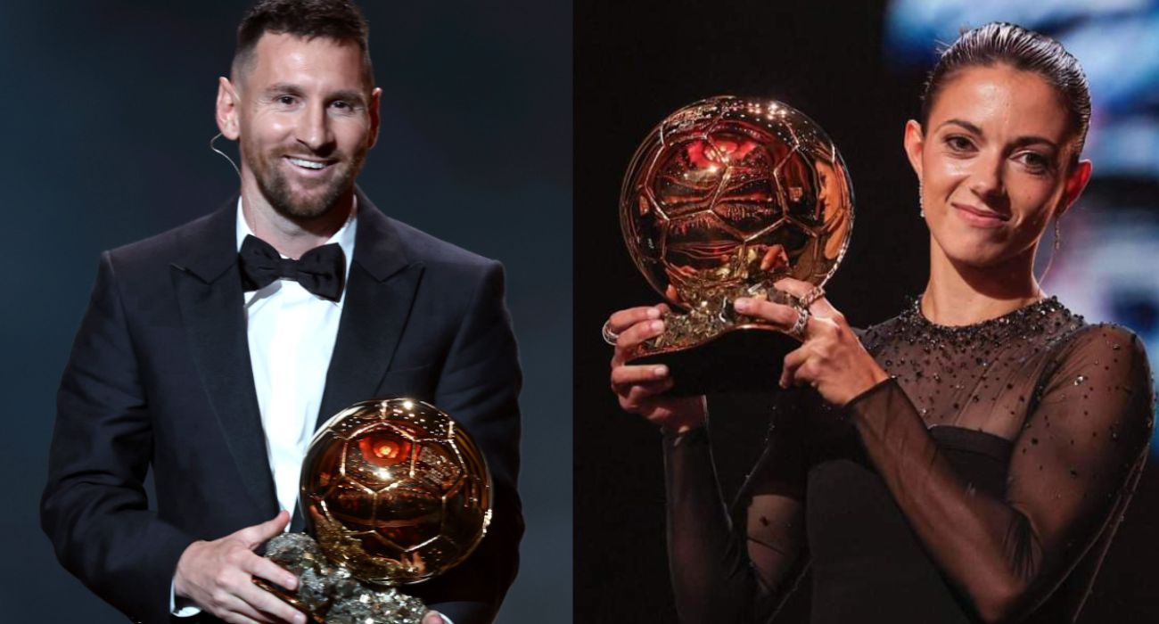 Leo Messi y Aitana Bonmatí, ganadores del Balón de Oro 2023.
