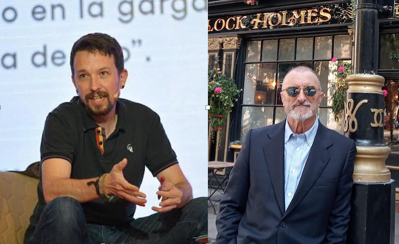 Pablo Iglesias y Arturo Pérez Reverte.