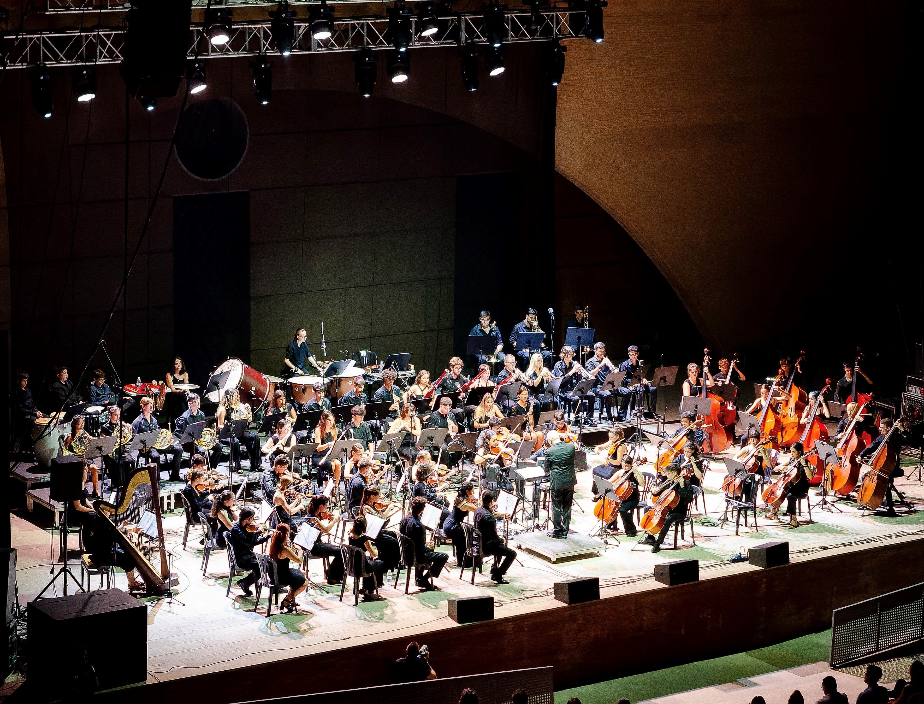 La Joven Orquesta Sinfónica de Sevilla en concierto.
