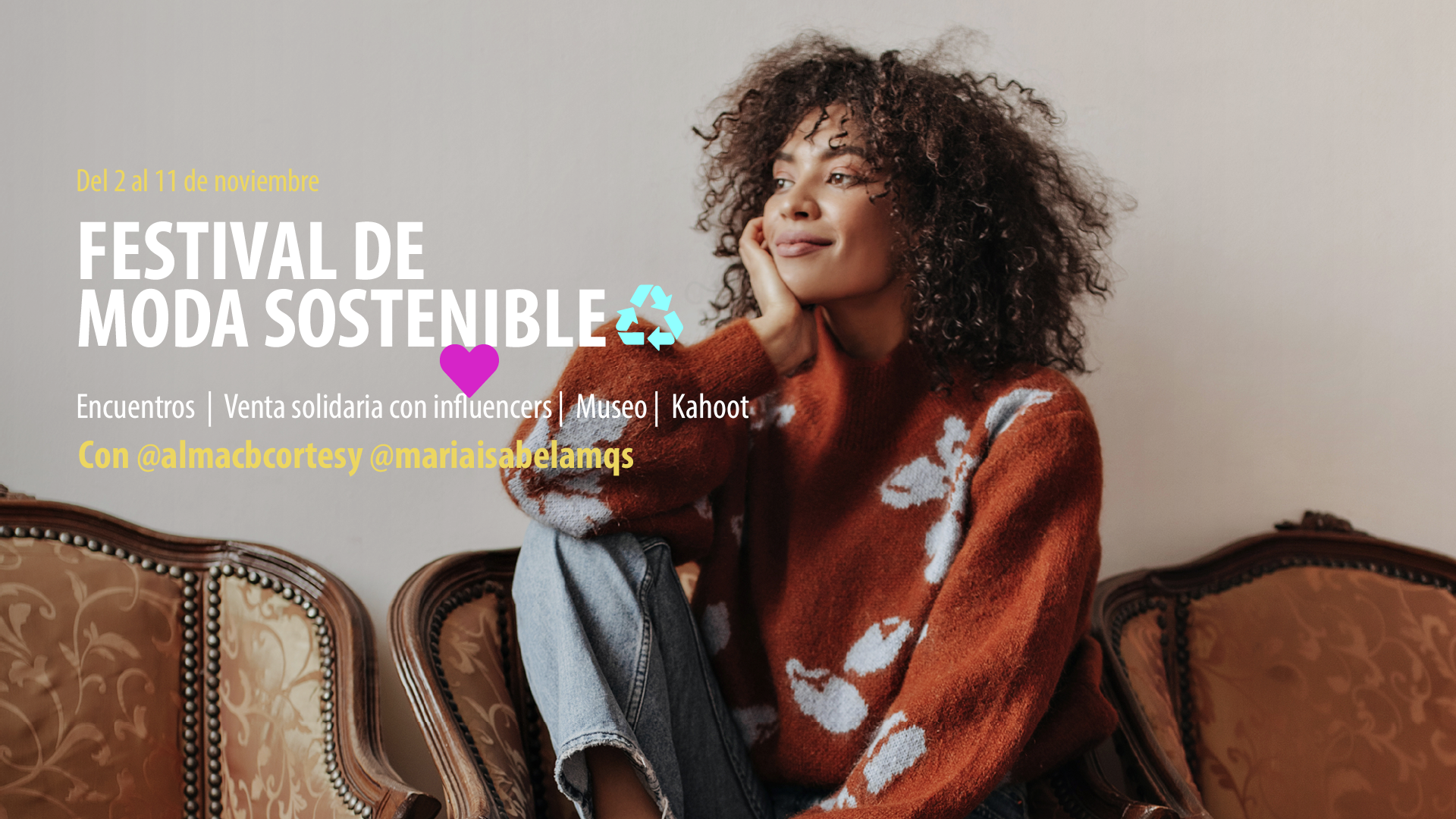 Creatividad promocional de los días de la moda sostenible. 