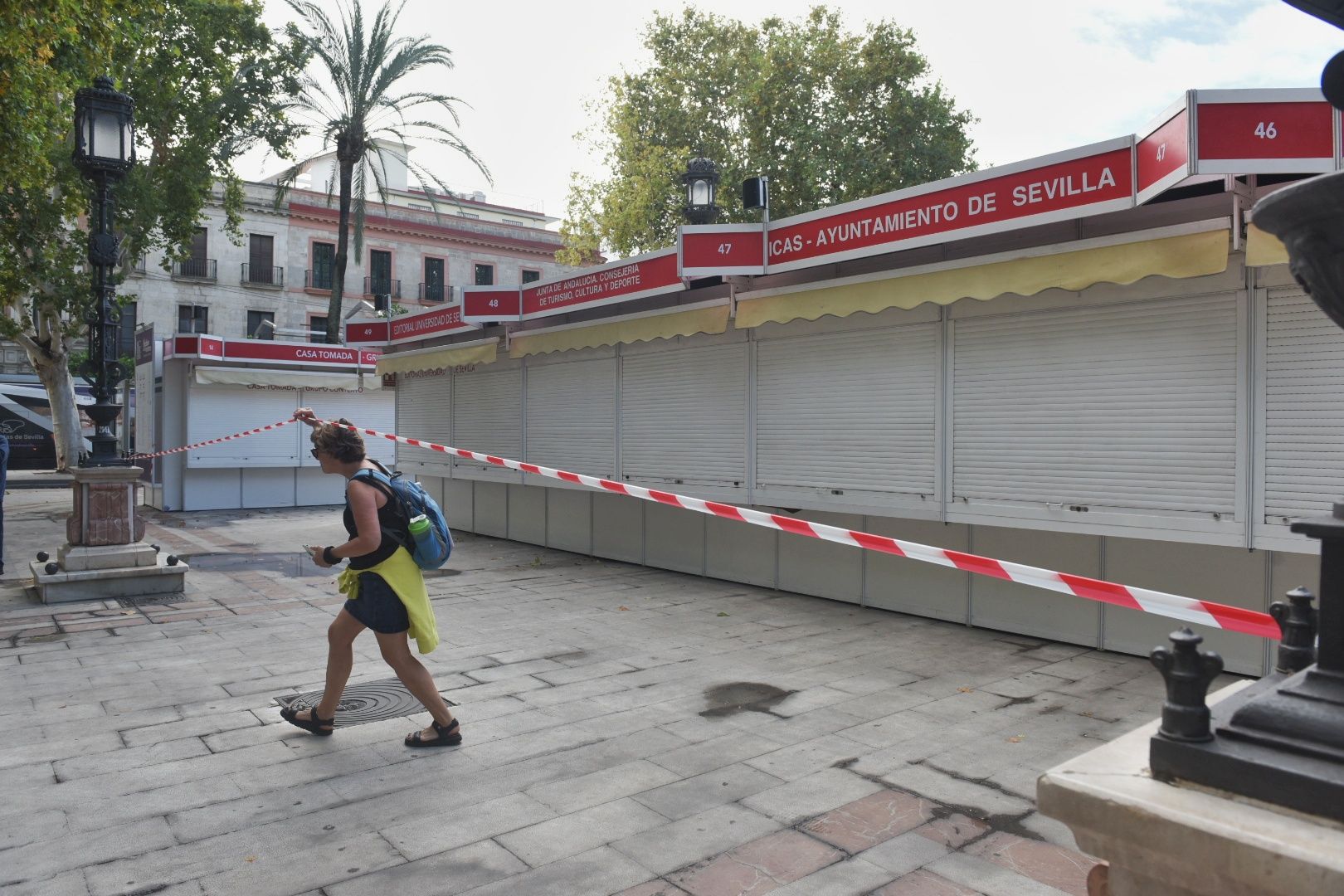 El cierre de la Feria del Libro de Sevilla, este jueves.
