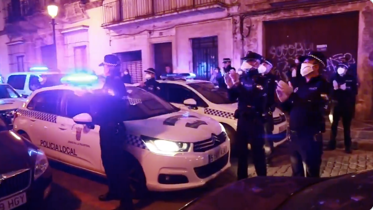 Un momento del homenaje de la Policía Local de Jerez.