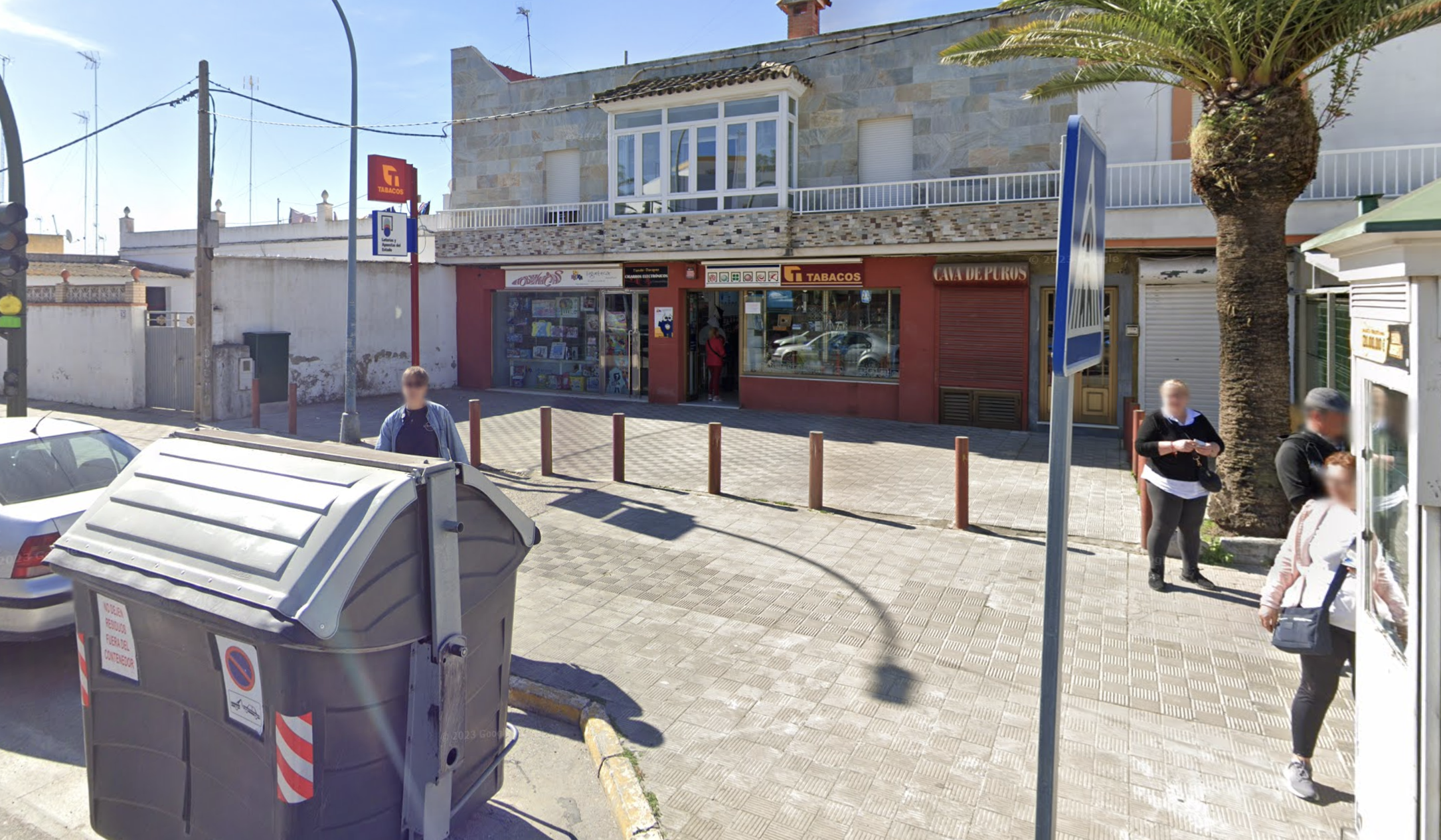 Zona de Chiclana donde se ha sellado el boleto ganador en la Lotería Nacional, en una imagen de Google Maps.