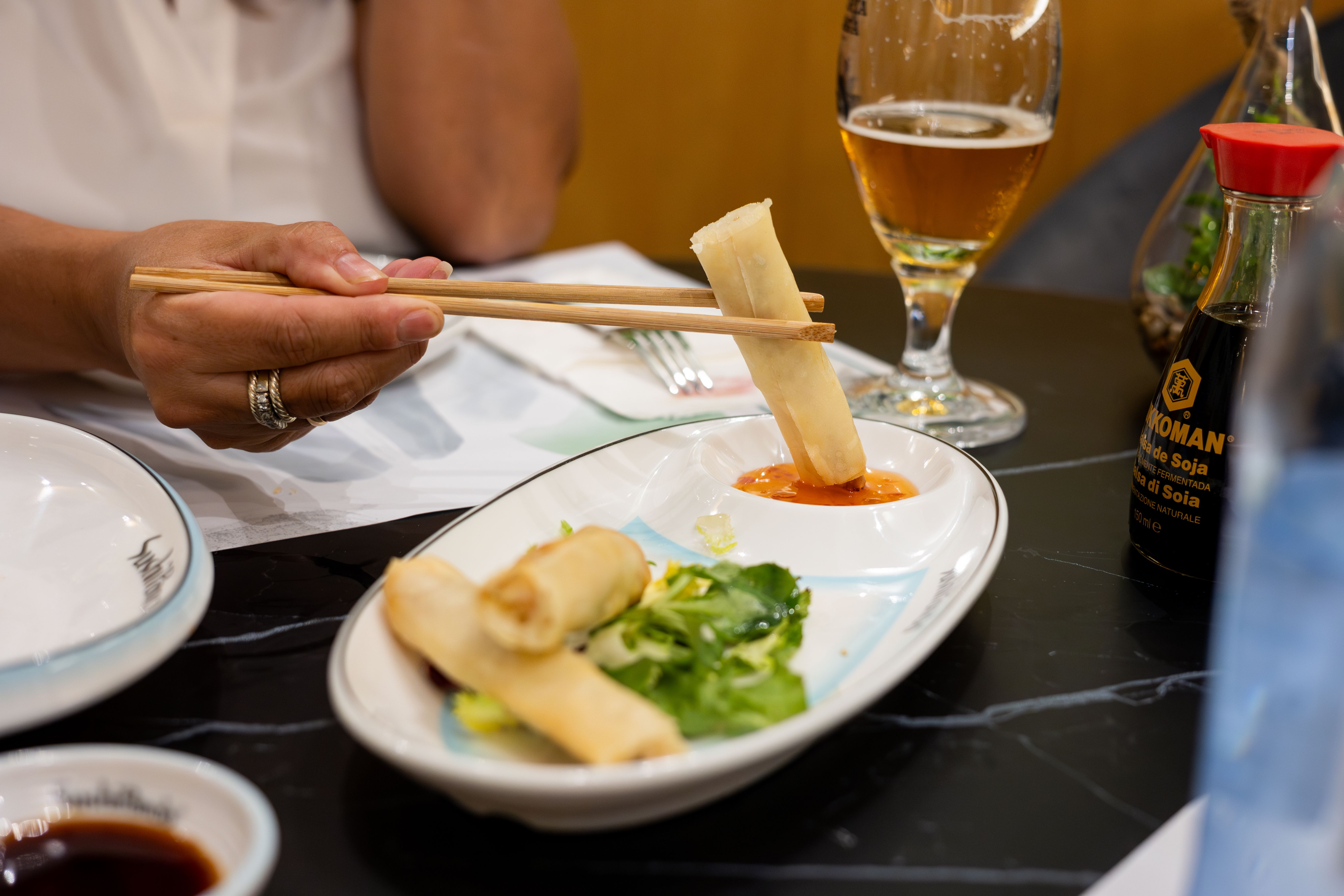 Rollos de primavera, un clásico también en Sushipanda en Jerez.