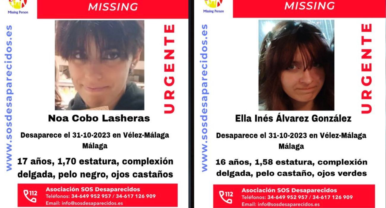 Las dos jóvenes desaparecidas en Vélez-Málaga.