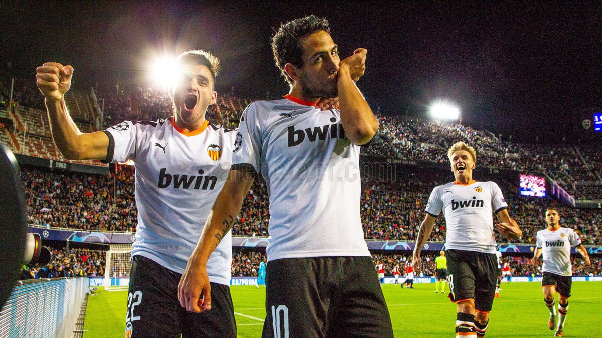 Dani Parejo, estrella del Valencia, celebra un gol. FOTO: VALENCIA CF