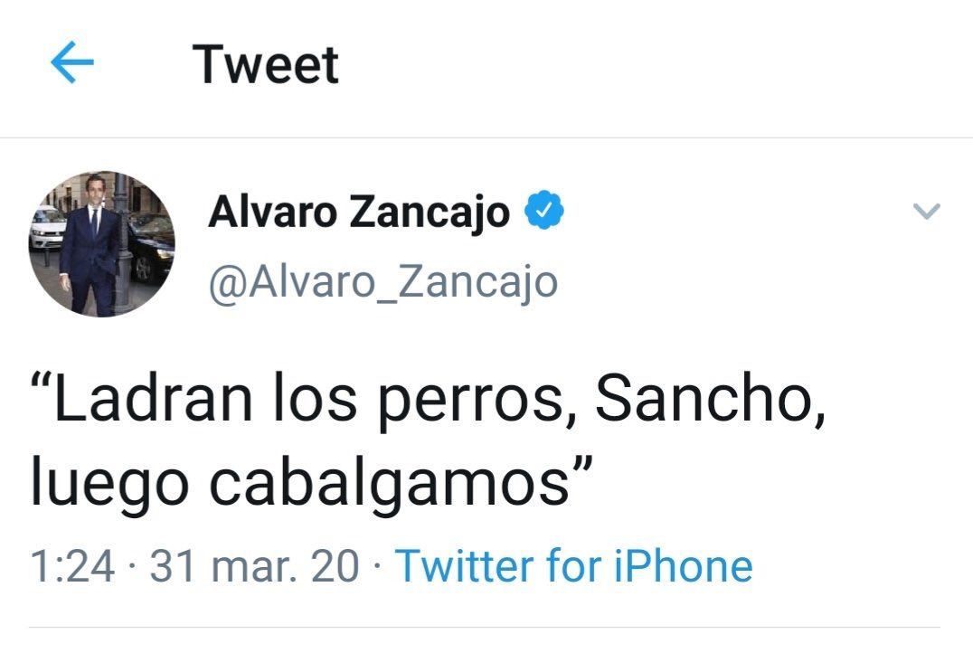 El polémico tuit que posteriormente Zancajo ha eliminado.