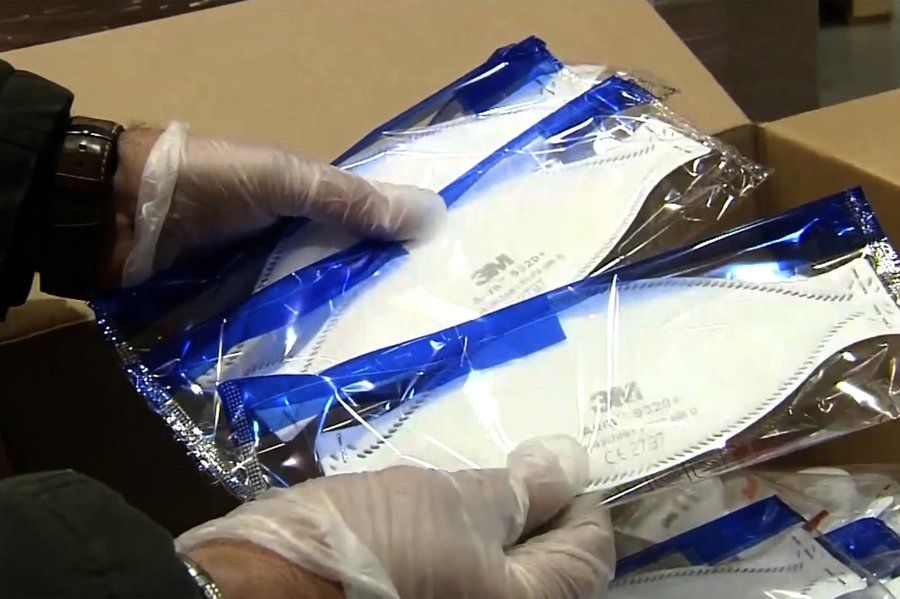 Mascarillas distribuidas por Sanidad.