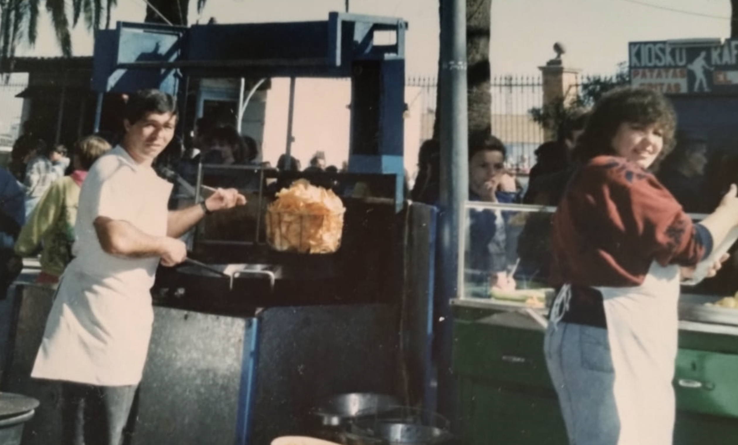 El matrimonio portuense en los primeros años de tomar el relevo del puesto.