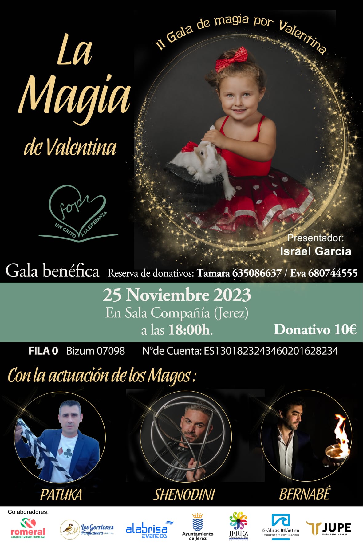 Cartel del evento La magia de Valentina.