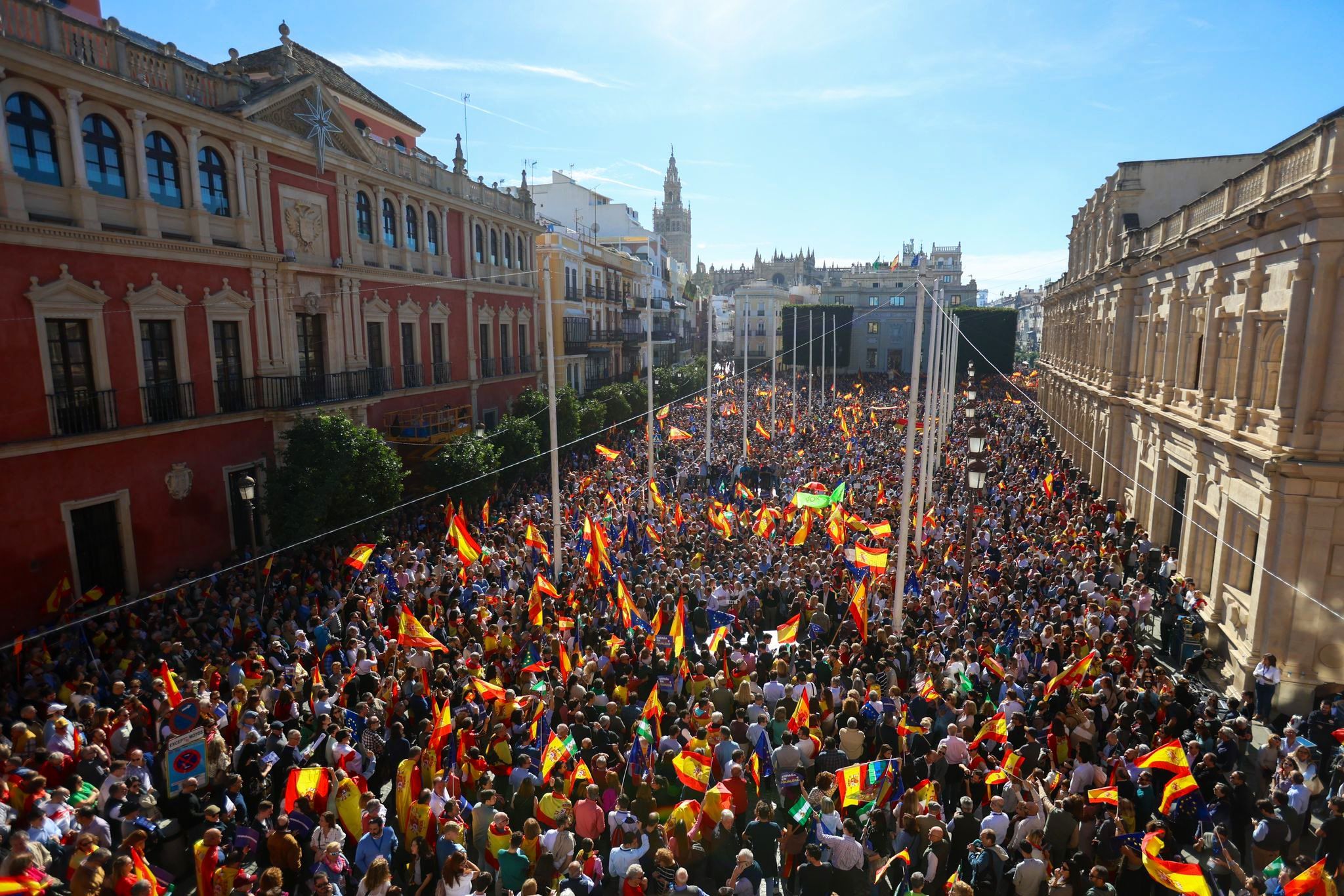 Manifestación en Sevilla contra la amnistía.
