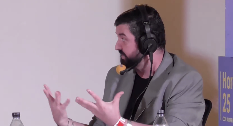 El humorista Manu Sánchez, en la entrevista en 'Hora 25'.