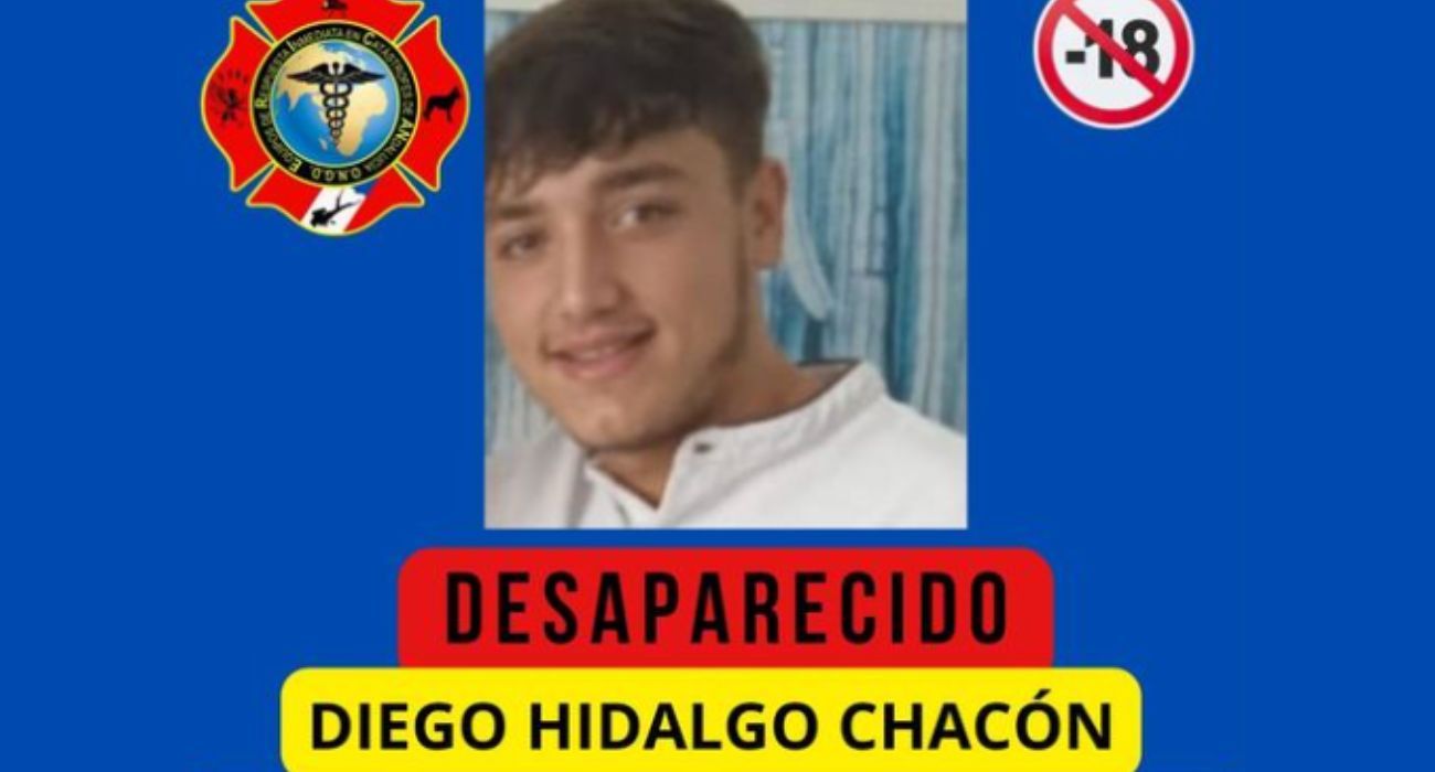 Cartel de búsqueda de Diego, menor desaparecido en Alcalá de Guadaíra.