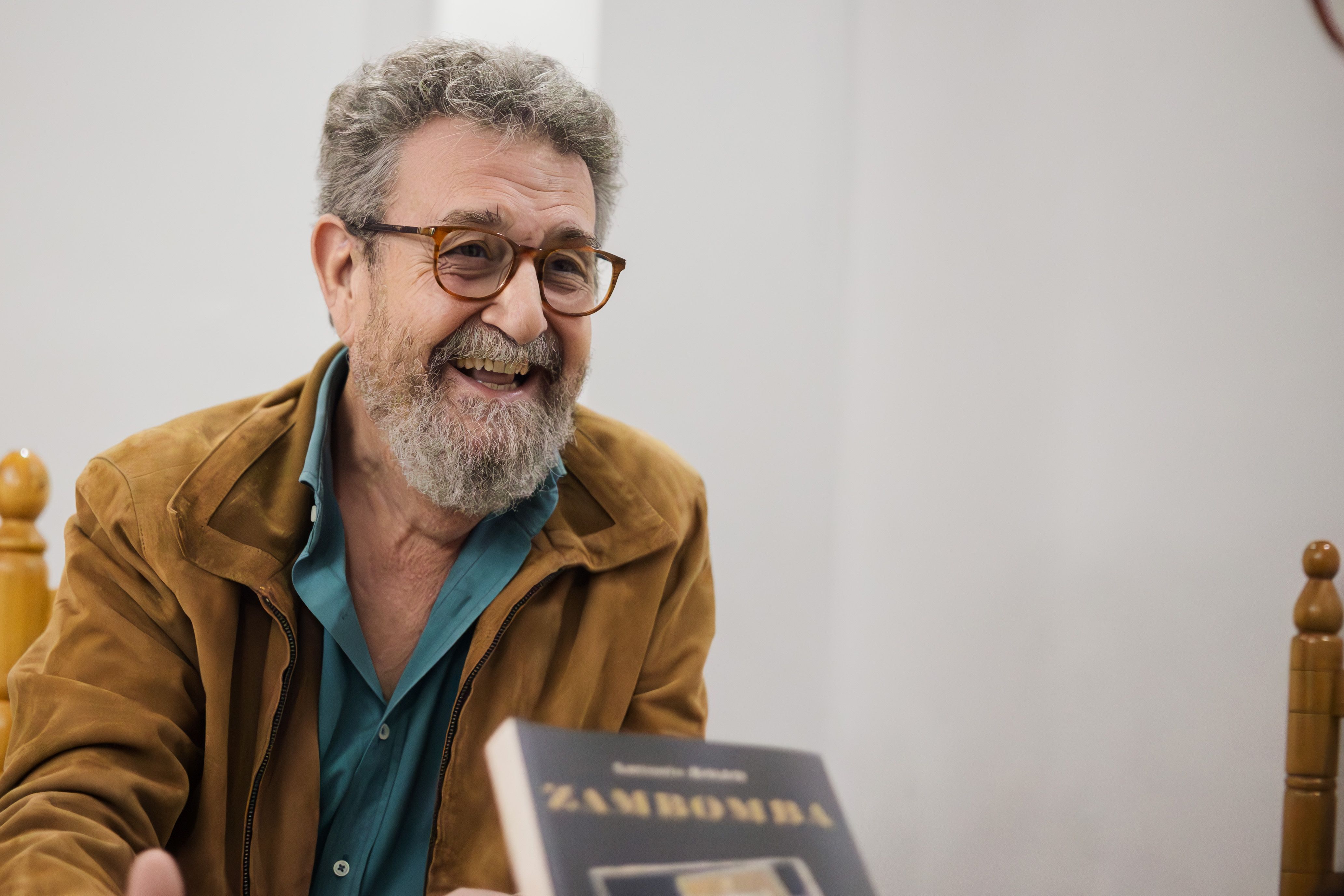 El autor de 'Zambomba', Antonio Rojo, durante la charla.