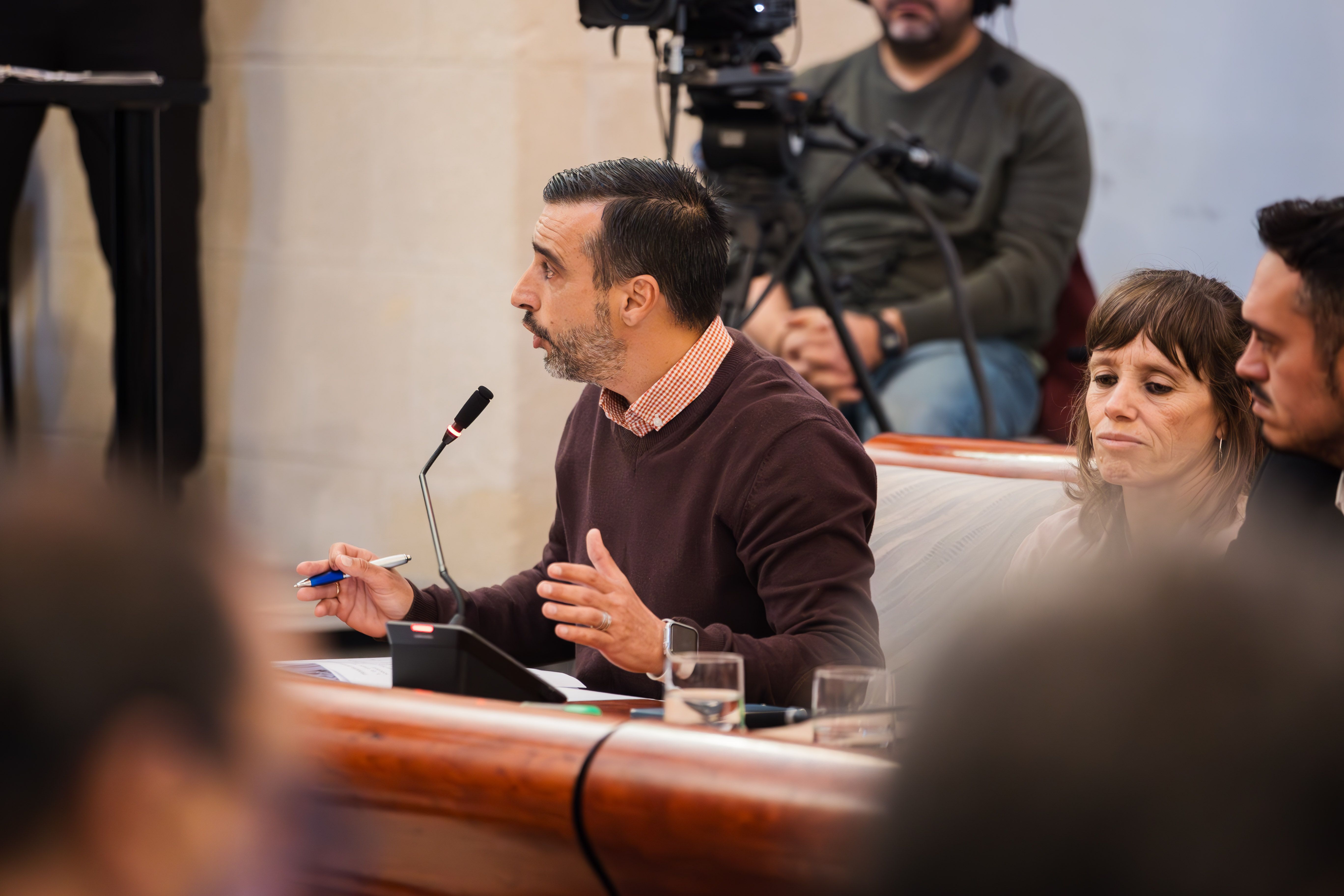 José Antonio Díaz, en un pleno pasado del Ayuntamiento de Jerez.