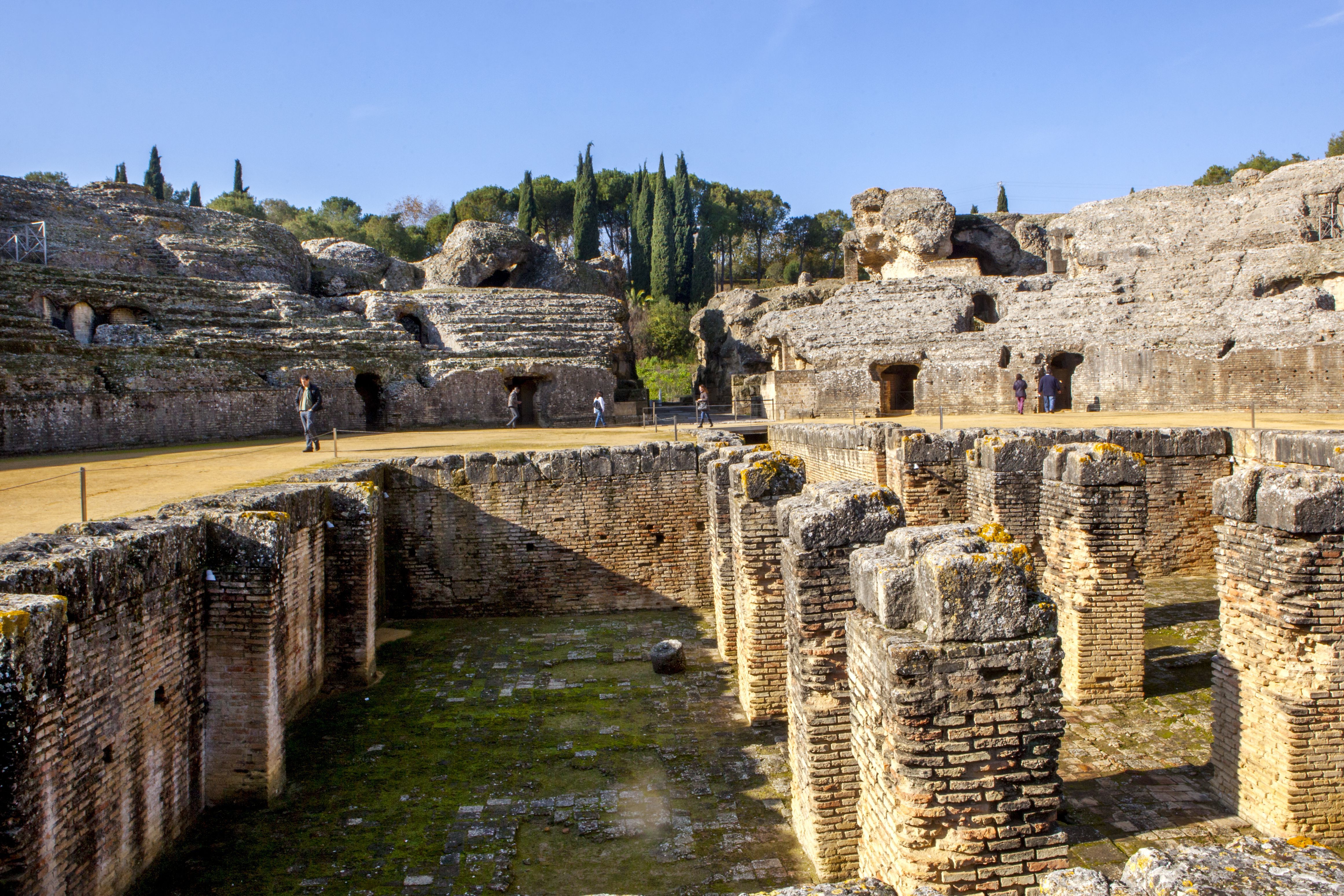 El conjunto monumental de Itálica, en Santiponce.