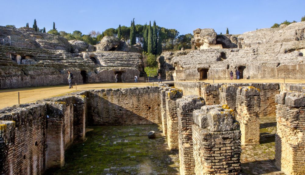El conjunto monumental de Itálica, en Santiponce.