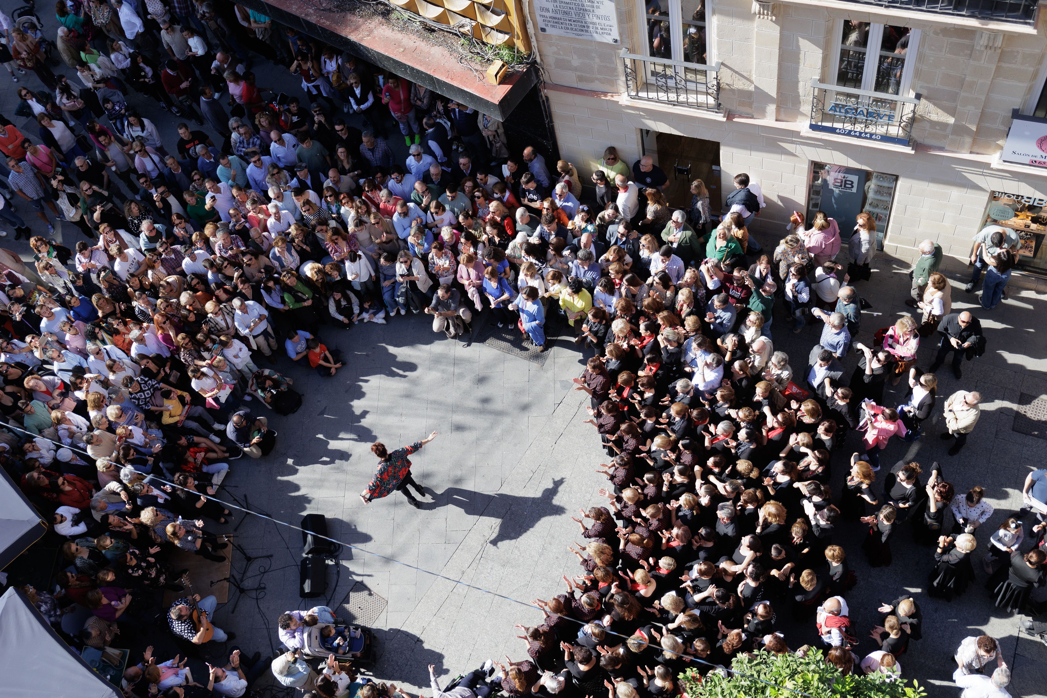 'Flashmob' flamenco en el centro de Jerez.