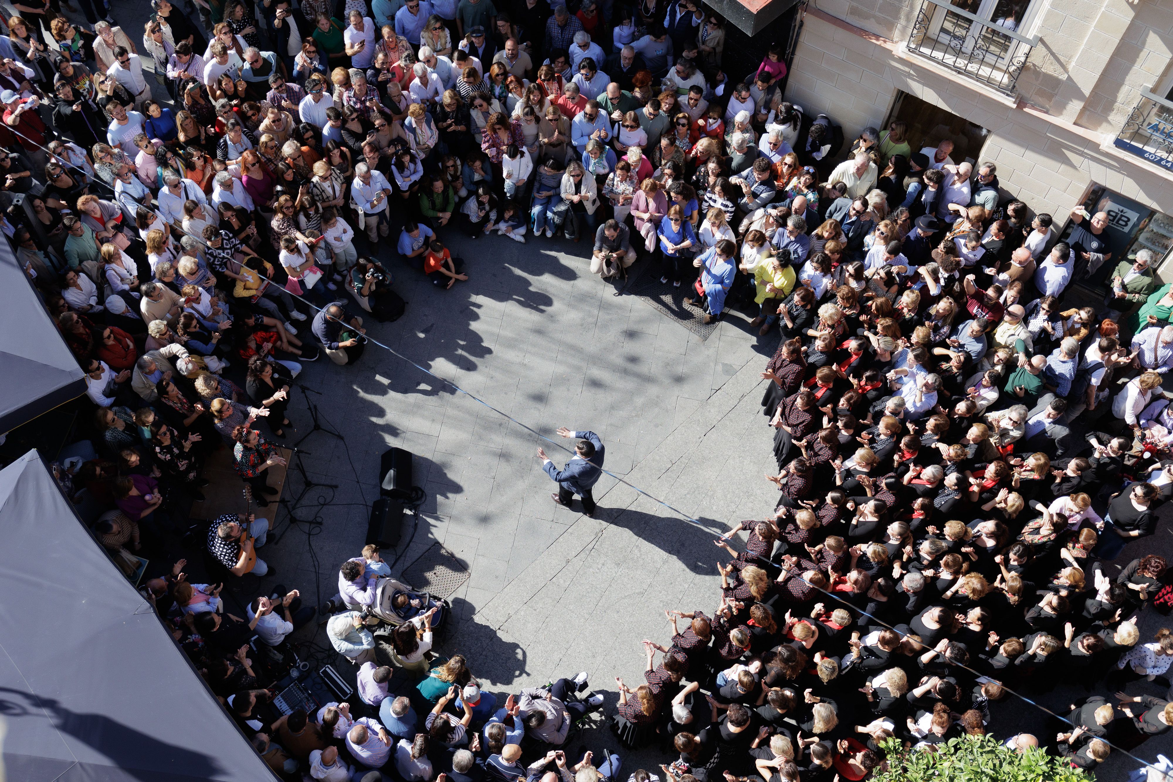 'Flashmob' flamenco en el centro de Jerez.