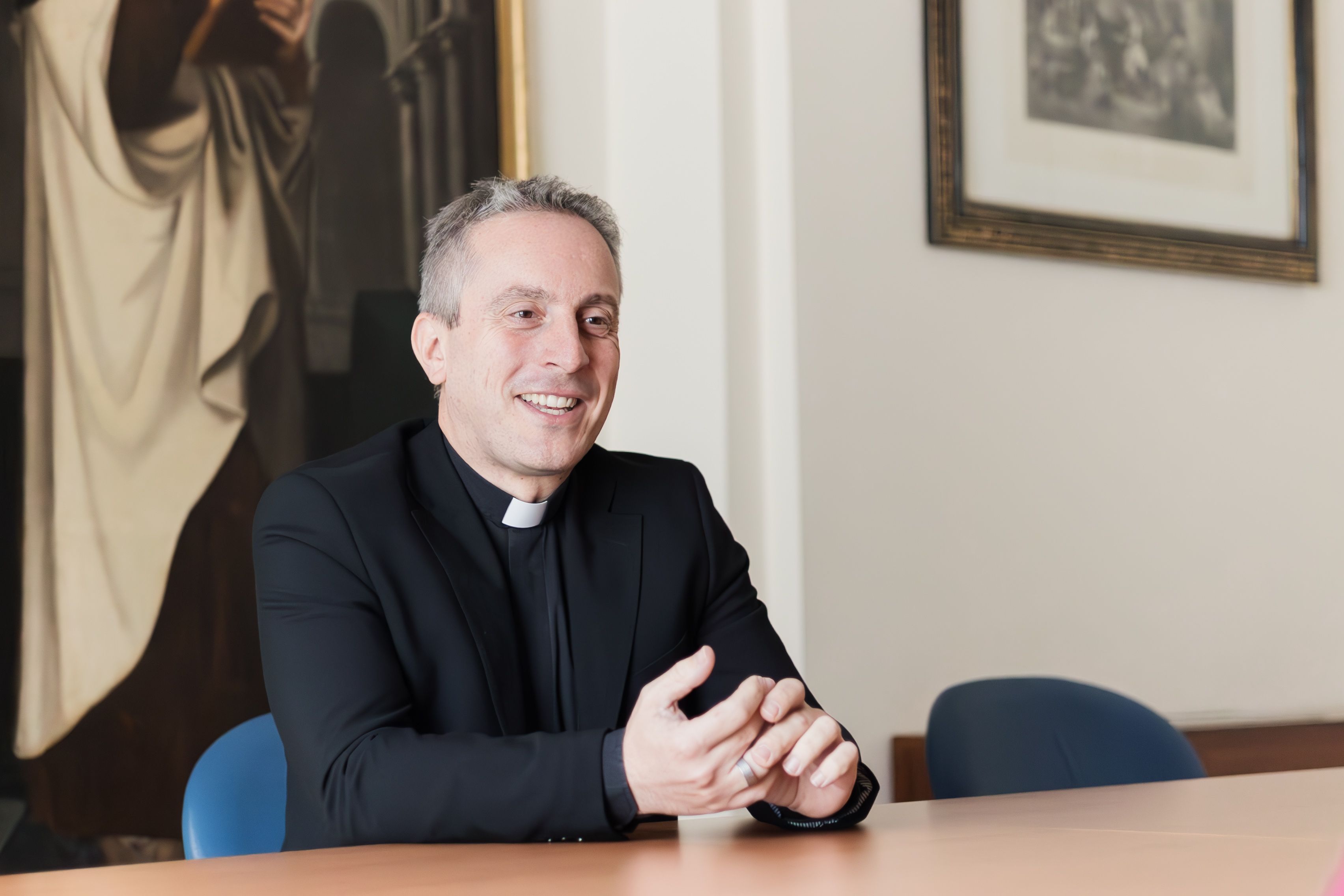 Barello durante la entrevista.    