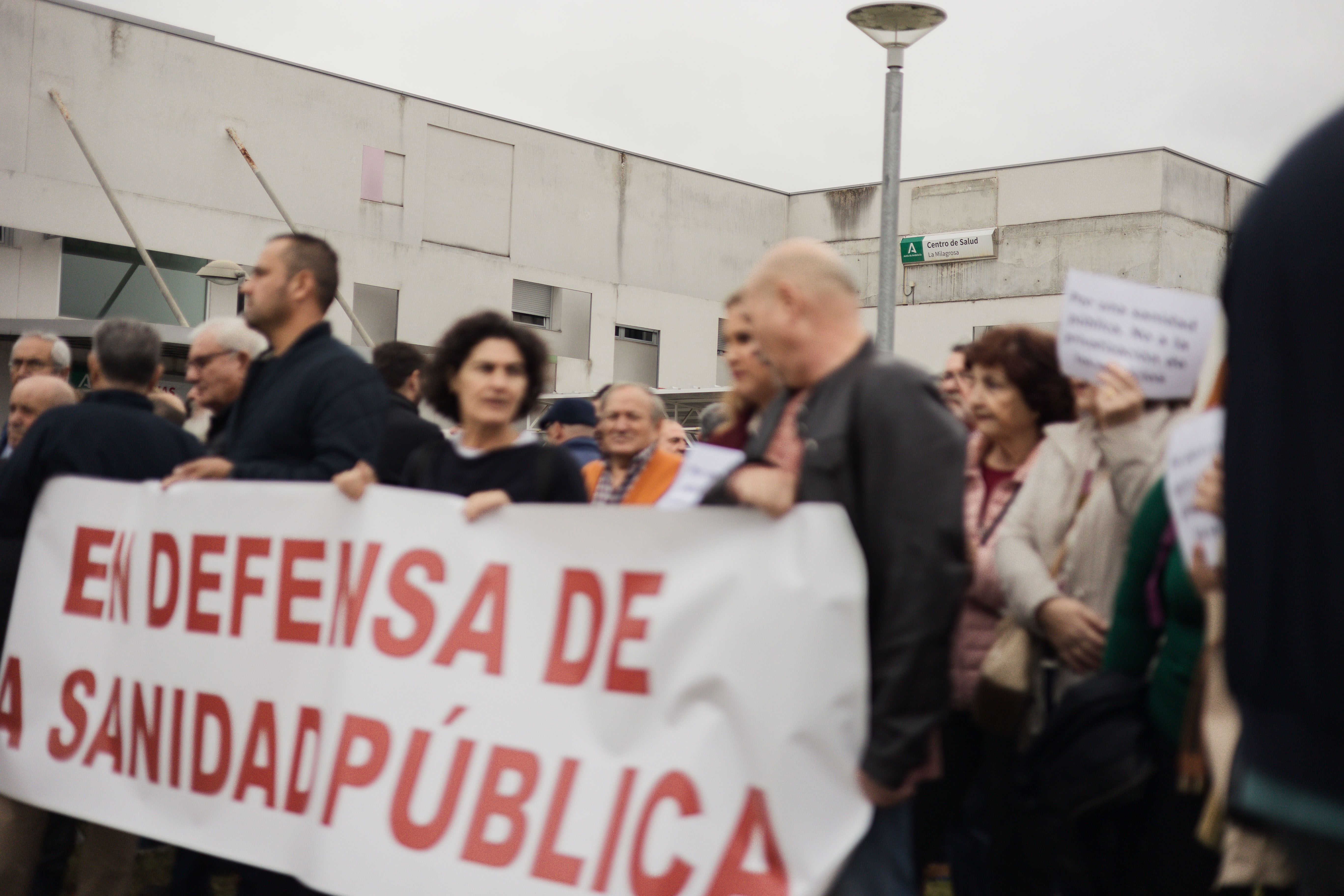 Concentración en defensa de la sanidad pública, en imagen de archivo.