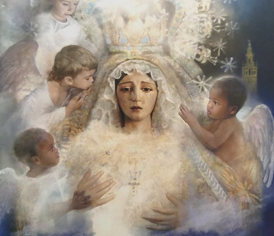 Cartel de la coronación canónica de Nuestra Señora de los Ángeles.